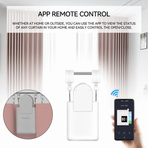 3.2m Smart Automated Curtain Motor – WiFi Electric Curtain System with Remote & App Control